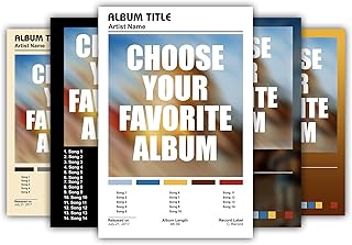 Custom Album Poster with Personalized Tracklist, Music Cover Wall Art Print, Unique Song List Artwork for Home Décor, Modern Aesthetic Room Decoration, Personalized Gift for Music Lovers - #4