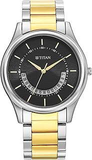 Titan Men's Multifunction Karishma: Two-Tone Steel Elegance Watch-NS1713BM02