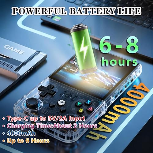 Miniatura 5 de Consola de juegos retro R36MAX Consola de juegos portátil con 64 GB de juegos precargados, función de guardadocarga, pantalla HD IPS de 4.0