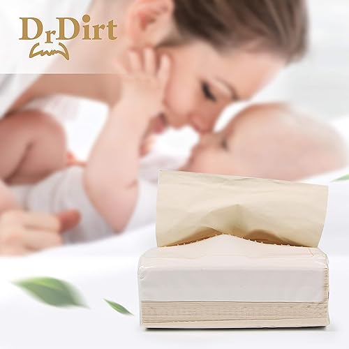 Miniatura 4 de DrDirt Toallas faciales de bambú de papel a granel, 36 paquetes de repuesto sin perfume, mini paquetes de viaje de 3 capas, 110 unidades, 110 hojas