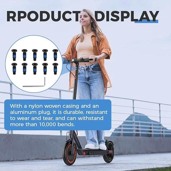 Zolara 10 Pièces Vis pour Trottinette, Vis de Guidon de Scooter, Scooter Vis à Tête Frontale Accessoires, compatible avec les Trottinettes Xiaomi M365 1S Pro, Ninebot Max, G30, Séries ES et F - 5