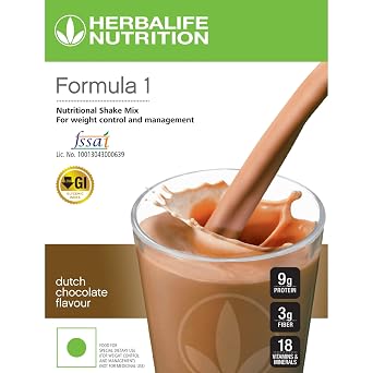 Herbalife Formula 1 Nutritional Shake Mix - (Strawberry, Dutch Chocolate) 500 Grams Each - Pack of 2 - Herbalife Shake - Herbalife Protein Powder - Herbalife Weight Loss - Herbalife Meal Replacement