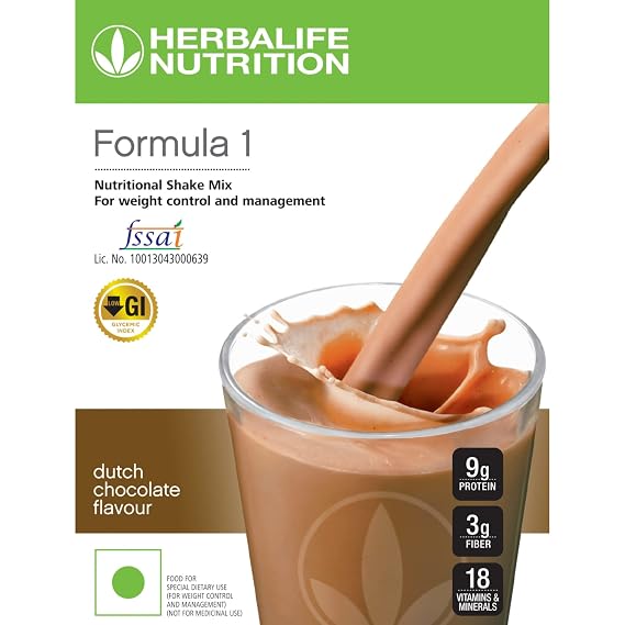 Herbalife Formula 1 Nutritional Shake Mix - (Strawberry, Dutch Chocolate) 500 Grams Each - Pack of 2 - Herbalife Shake - Herbalife Protein Powder - Herbalife Weight Loss - Herbalife Meal Replacement