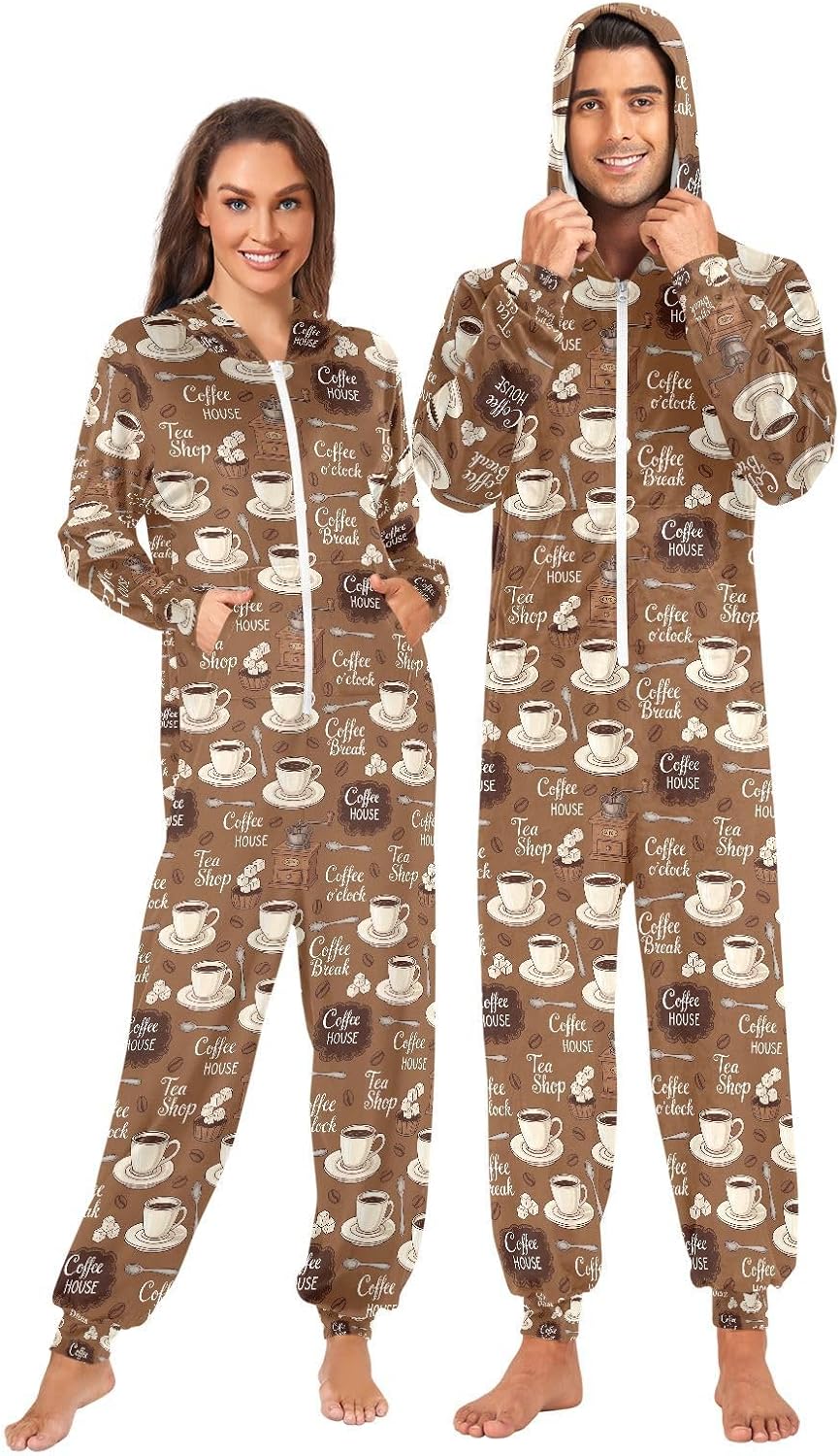 QUGRL Onesies Adult Pajamas Costume for Women Men Unisex Cosplay Sleepwear Homewear Suit Winter S-XL