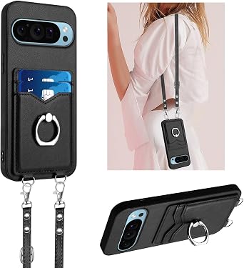 LEMAXELERS Crossbody Wallet Case for Google Pixel 10 Pro XL. Black YKB