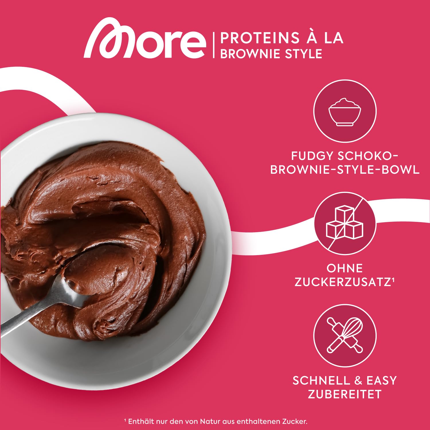 More Protein, Brownie Style Bowl, 600g, Backmischung für Protein Brownies, 23g Protein pro Portion, vegan
