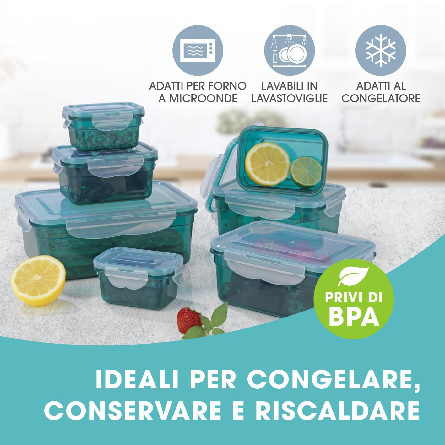 GOURMETmaxx Set 4 Contenitori Pieghevoli In Silicone Per Alimenti - Ermetici E Salvaspazio Per Meal Prep, Microonde E Lavastoviglie - 3
