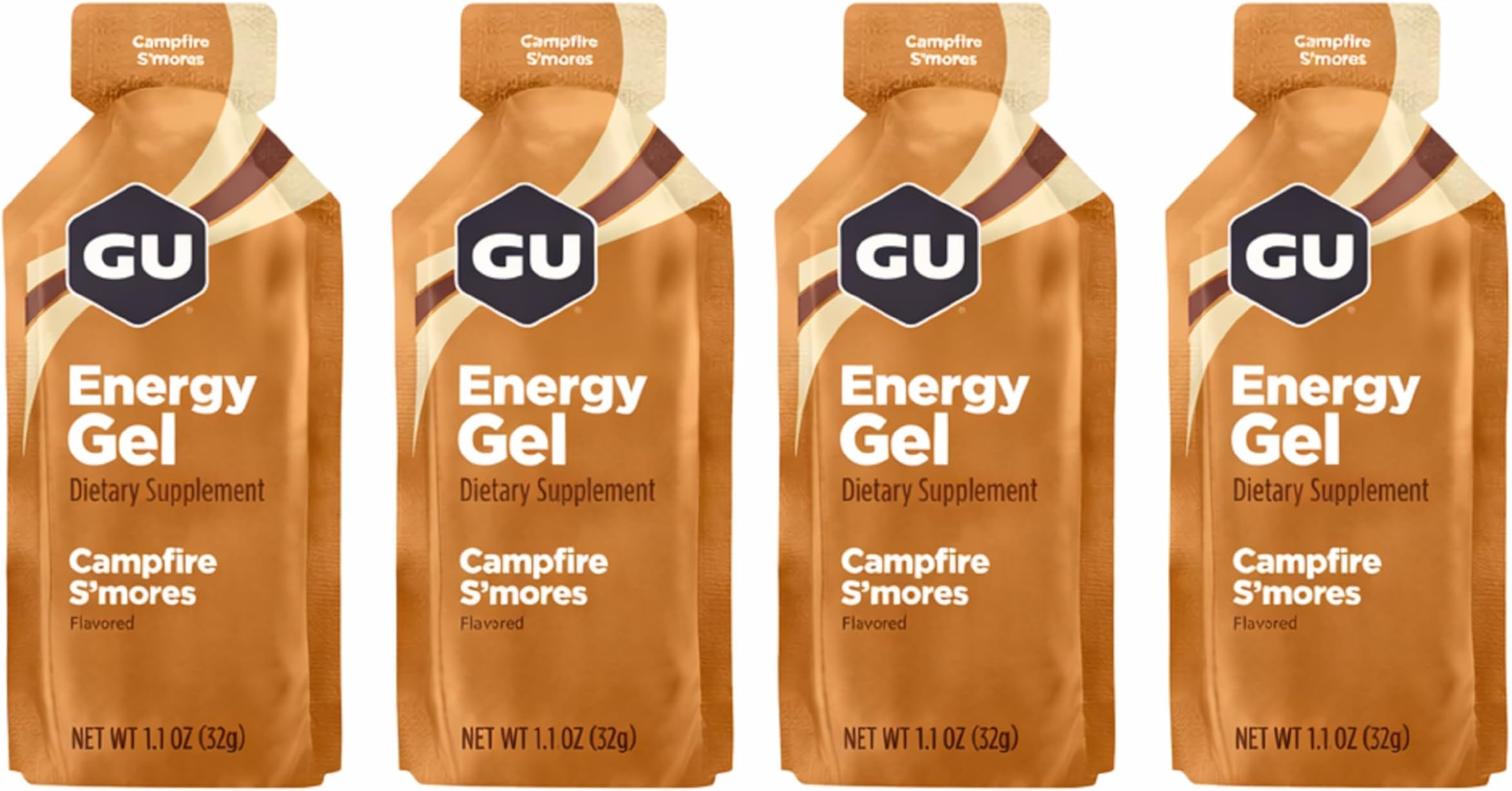 Energy Running Gels - 4 Gel Taster Pack - Sports Energy Gels For Running , Cycling, Triathlon (Campfire S'mores)