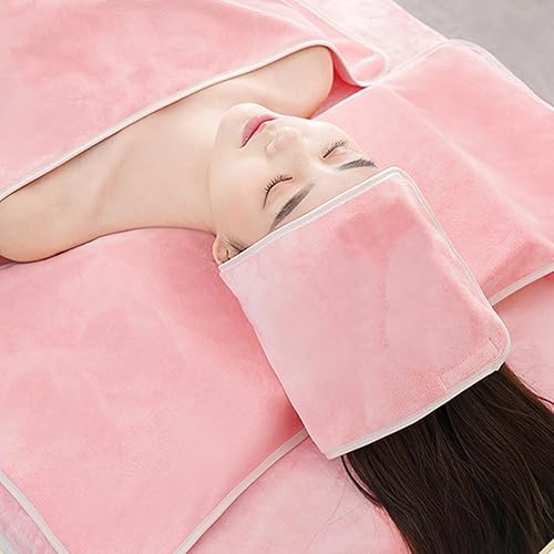 Miniatura 5 de Juego de toallas blancas para baño, 1 juego de toalla facial de spa, toalla de ducha, toalla de belleza para la cabeza, absorbente para el cabello,