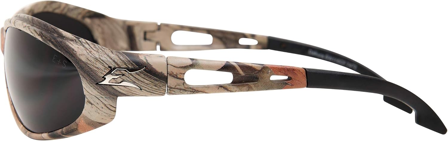 Blасk Frіdау - 80% оƒƒ Edge TSM216CF Dakura Polarized Wrap-Around Safety Glasses, Anti-Scratch, Non-Slip, UV 400, Military Grade, ANSI/ISEA & MCEPS Compliant, 5.04 Wide, Forest Camo Frame / Smoke Lens