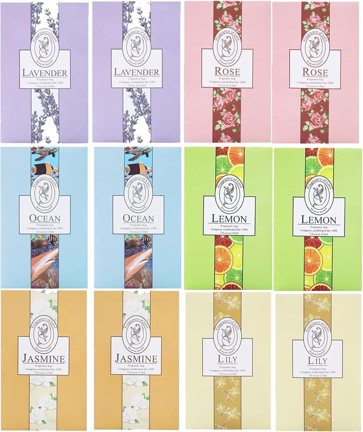 Wardrobe Fresheners, 12 Pack Drawer Fresheners, Scented Sachets