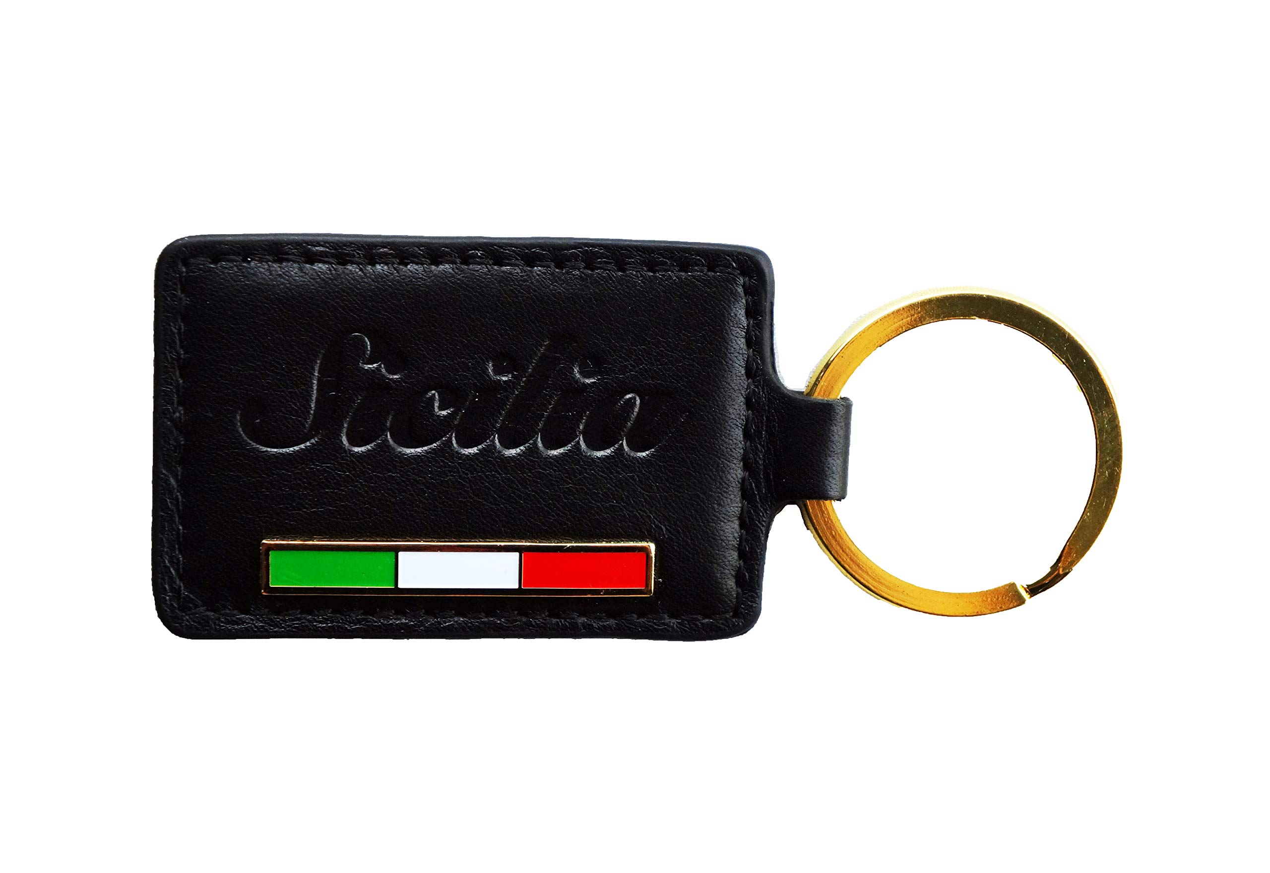 P.S. I Love Italy Sicilia Keychain - Black with Flag – Collection of Key Rings & Fobs