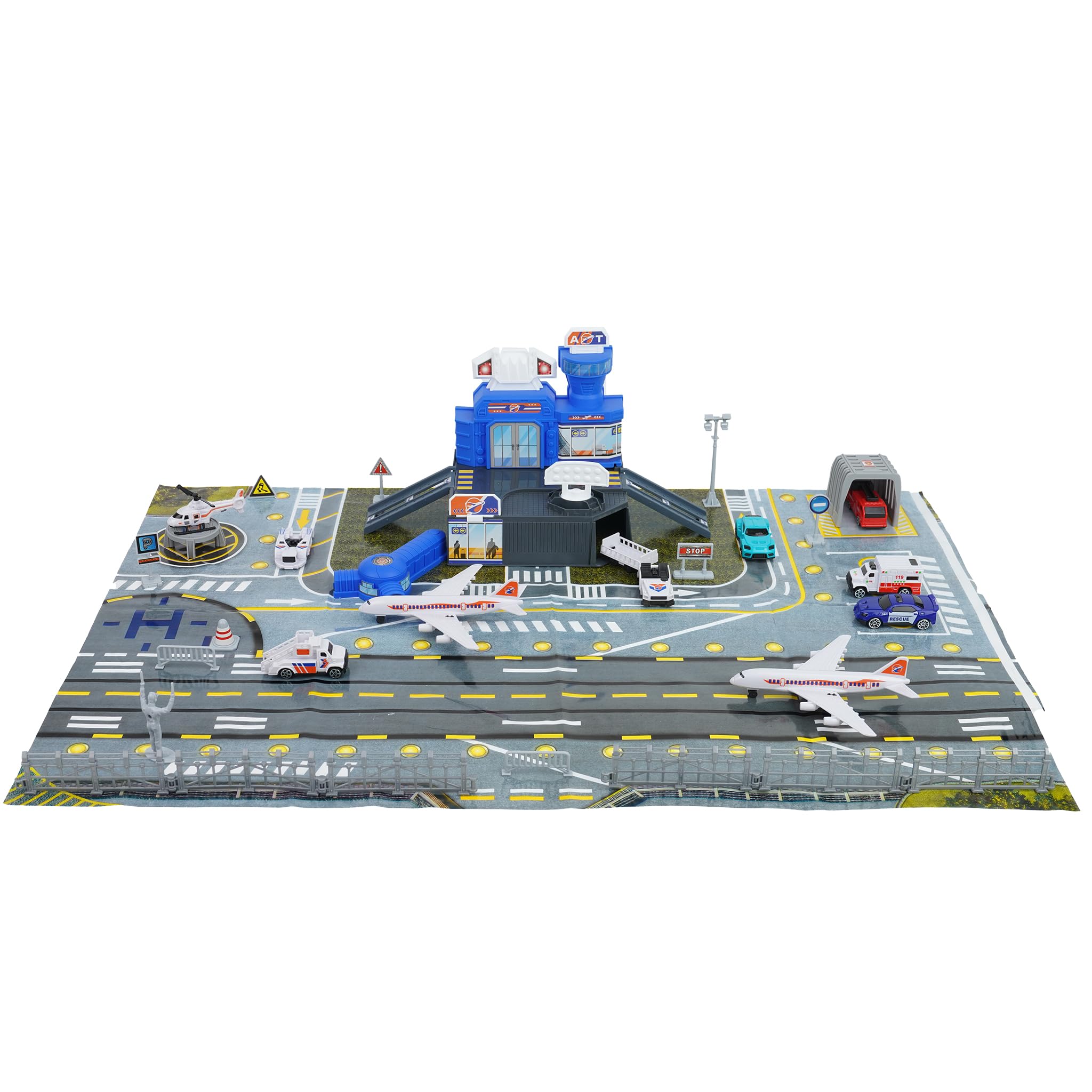 Parking Infantil De 3 Plantas, Garaje De Juguete De Madera Con 4 Autos Helipuerto Gasolinera Elevador Lavado De Autos Y Varilla Elevadora 96459932