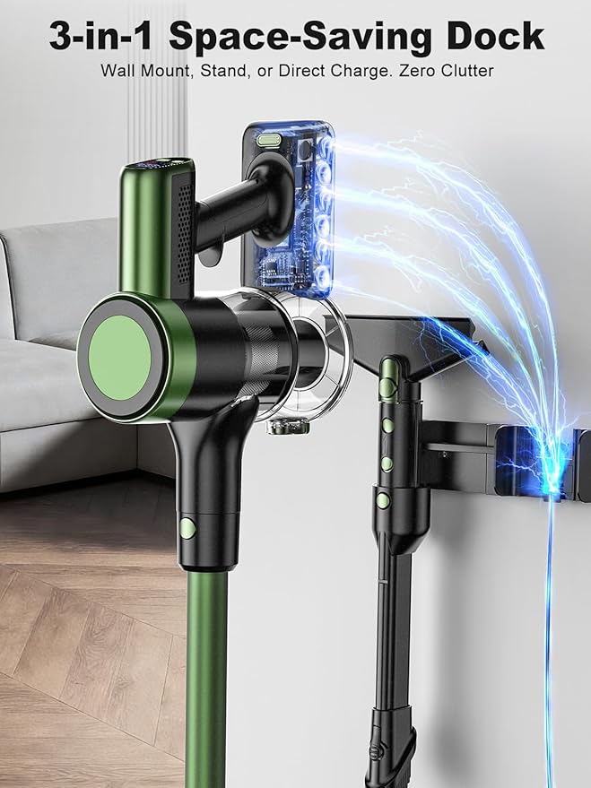 Aspiradora Inalámbrica Escoba 58kPa con Filtro HEPA y Autono miniatura 9