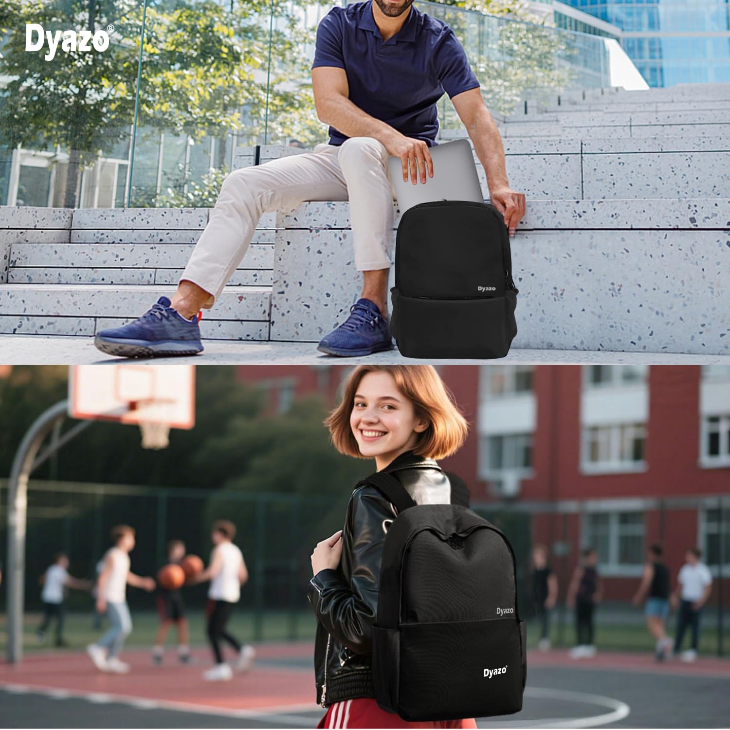 Dyazo 30 L Slim Business Laptop Backpack Casual Design Water Resistant Backpack for laptops for 15.6 inch laptop (Black) 31