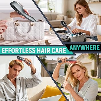 iKeener lllt Laser Comb for Hair Regrowth, 650nm LED Hair Growth Brush with Vibration Message, Red Light Therapy for Hair Loss for Women and Men