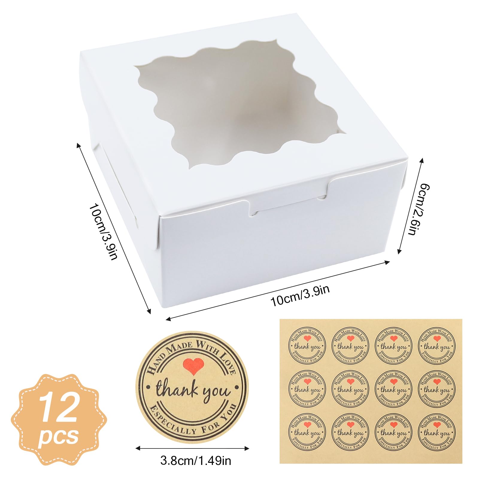 12PCS Small Cake Boxes - Image 2
