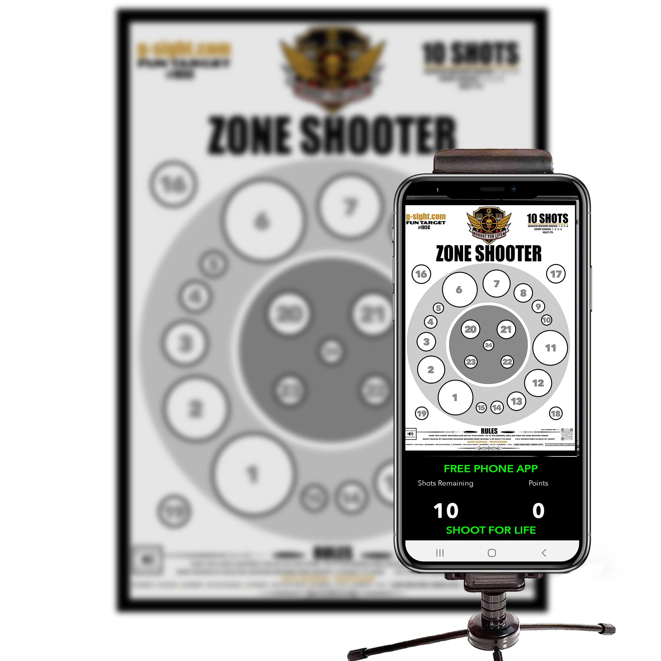 Buy Zone Shooter Laser Bullet Target for Dry Fire Training Unlocks