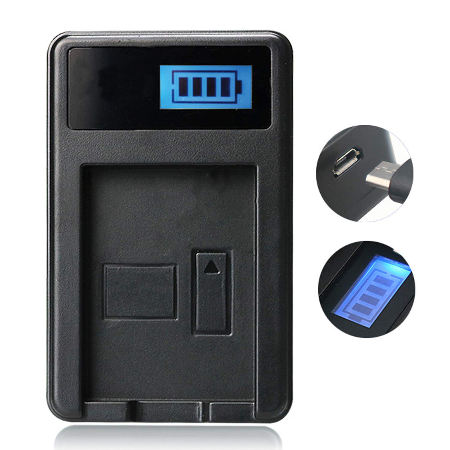 Caricatore Doppio Per Batterie Fotocamera BP-DC15 | Ricarica Veloce USB-C E Micro USB | Con Cavo - Foto 5