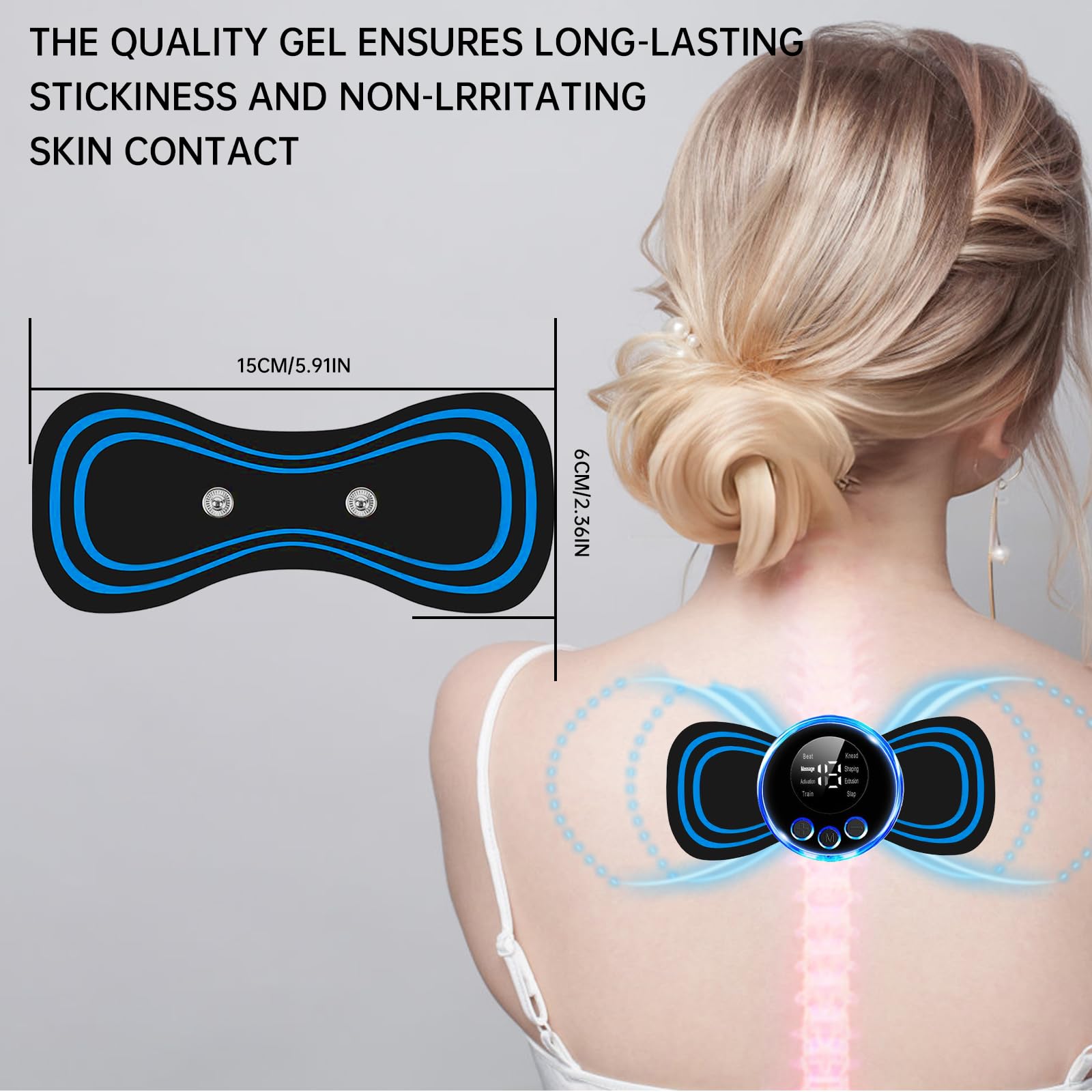 6 Almohadillas de Repuesto para Masajeador de Cuello y Hombros - Parche Autoadhesivo Cervical para Microcorriente, Intercambiable, Mini