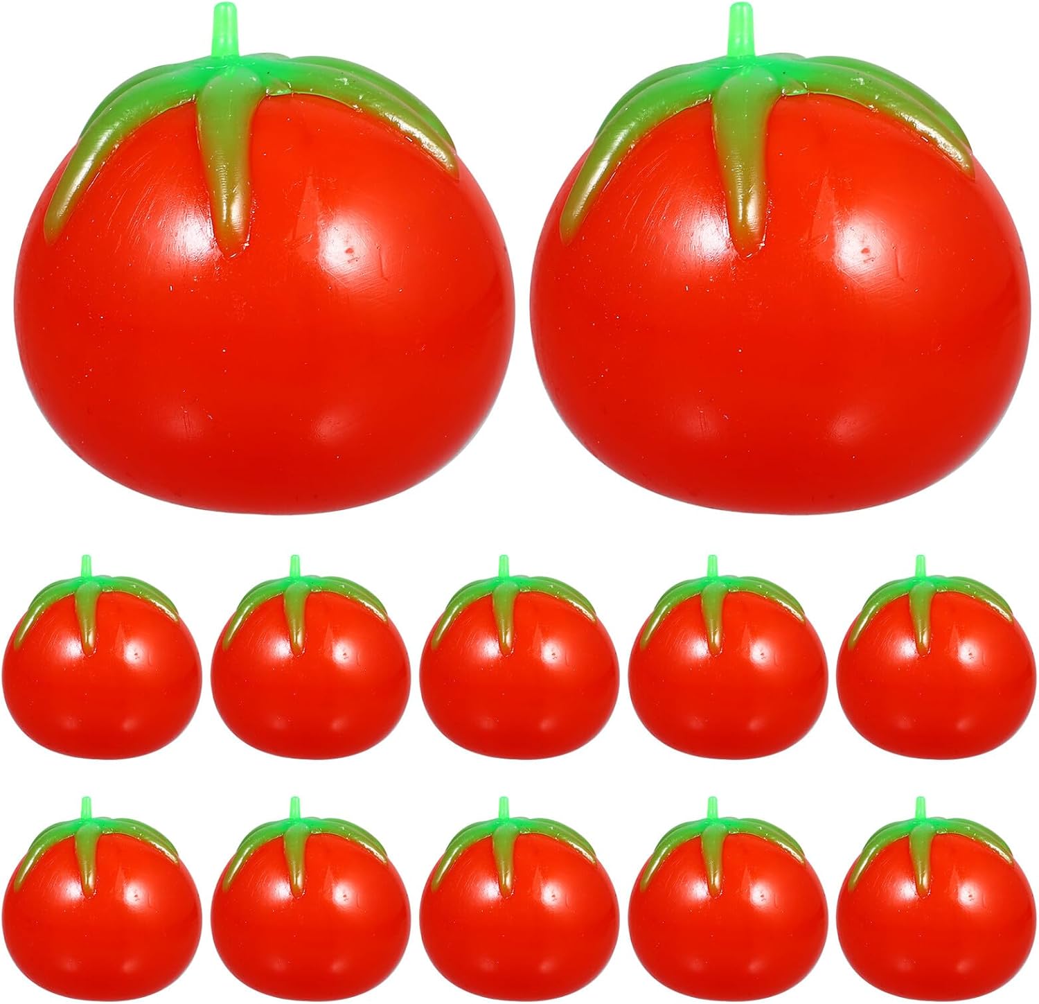 TOYANDONA 12Pcs Tomato Shaped Stress Relief Balls Vent for Anxiety Reduction and Sensory Play Fun Squeezing for Adults