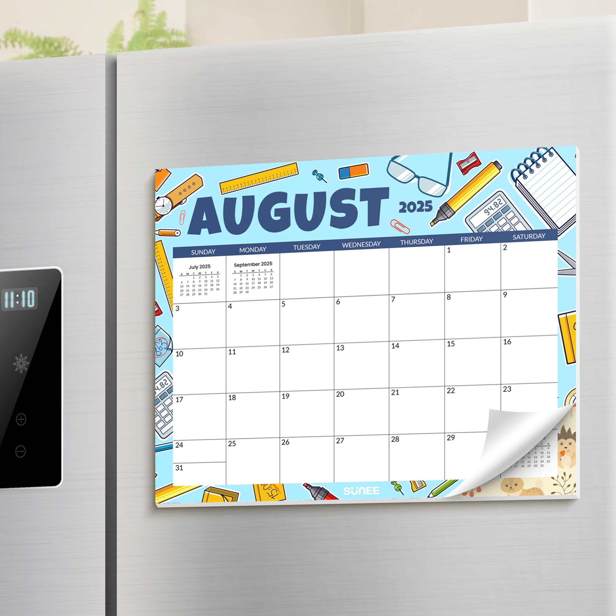 SUNEE Magnetic Calendar for Refrigerator 2 Years from Now to December 2026, Fridge Calendar 2 Year Planner with Magnet for Monthly Kitchen Program, 8"x10", Seasonal Color