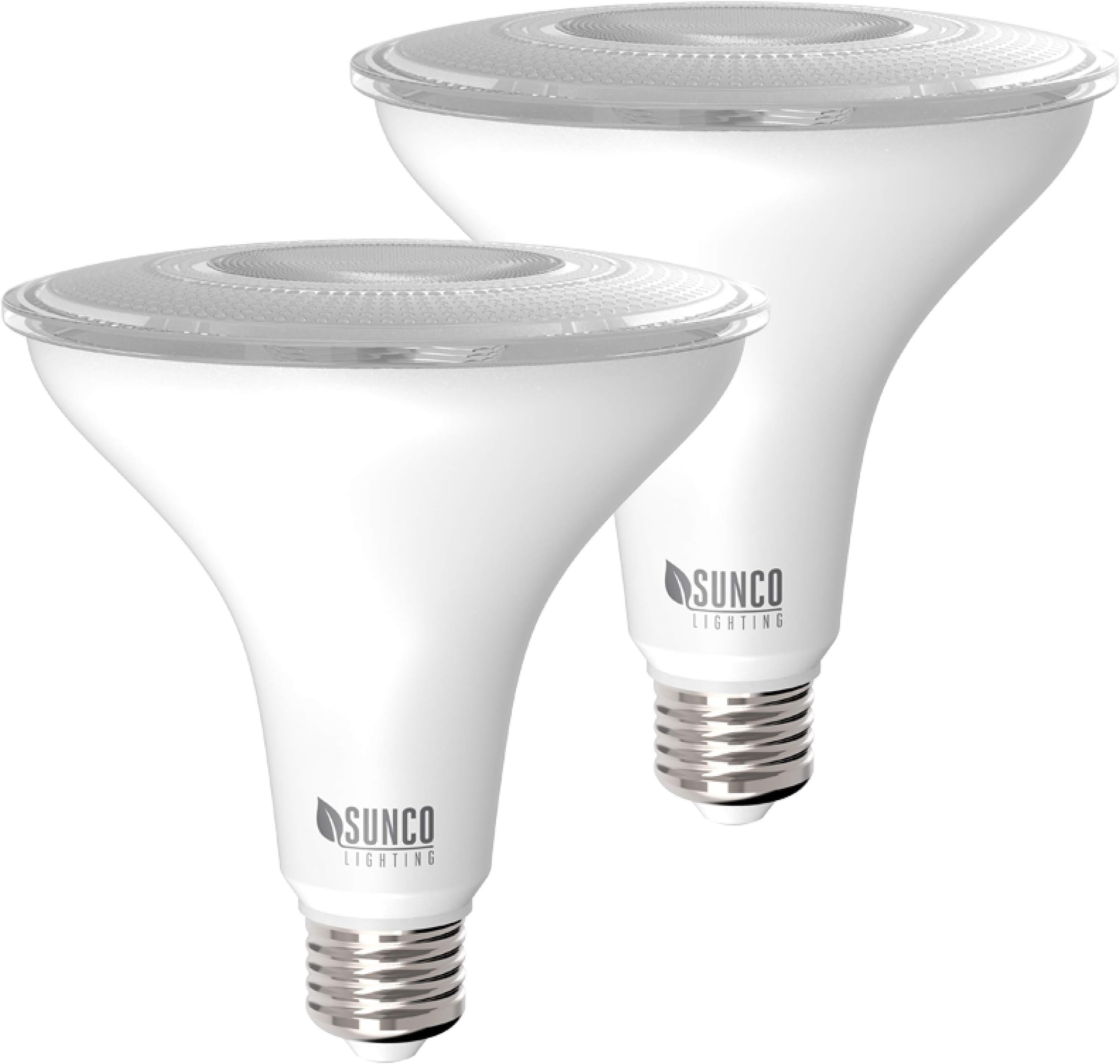 Sunco Lighting 2 Pack PAR38 LED Light Bulb with Motion Sensor, 13W=100W, 5000K Daylight, 1,100 LM, Indoor/Outdoor, Motion Activated LED Flood Light - UL & Energy