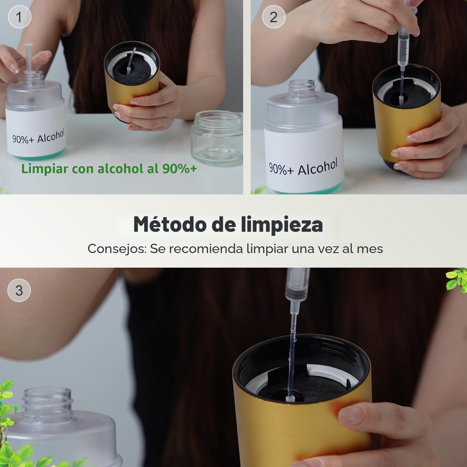 Difusor aceites Esenciales sin Agua, Difusor aceites Esenciales para casa Gran Espacio, Auto, Oficina, Casa, Mini difusor Coche, 4 Temporizador y 3 Niveles de Niebla, Capacidad 100ml