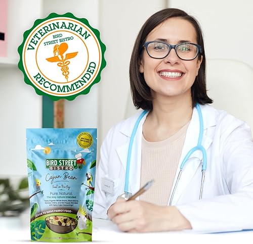Miniatura 2 de Bird Street Bistro Comida para loros para periquitos y cacatúas, frijol cajún, 20 onzas, cocina en 3-15 minutos, granos naturales y orgánicos,