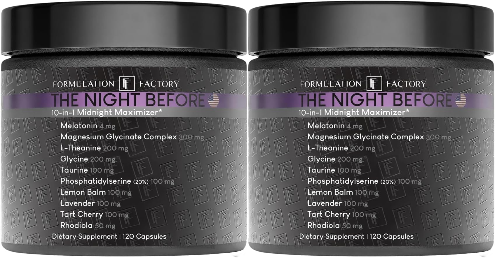 - Formulation Factory 10-in1 Magnesium Glycinate Sleep Aid - The Night Before Recovery Complex with Melatonin & L-Theanine - Natural Relaxation Support (4 Month Supply, 240 Capsules)