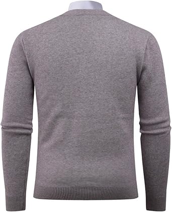 Men's Wool V-Neck Argyle Knitted Sweater Autumn Winter Thick Warm Vintage Sweater Pullovers Casual Dressy Wear