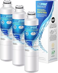 ICEPURE DA29-00020B Replacement for Samsung Water Filter HAF-CIN/EXP HAF-CIN DA29-00020B-1 RF28HMEDBSR RF263BEAESR RS25J500DSR RF263TEAESG RWF0700A HDX FMS-2 DA97-08006A-1 RF4287HARS RF28HFEDBSR 3PACK