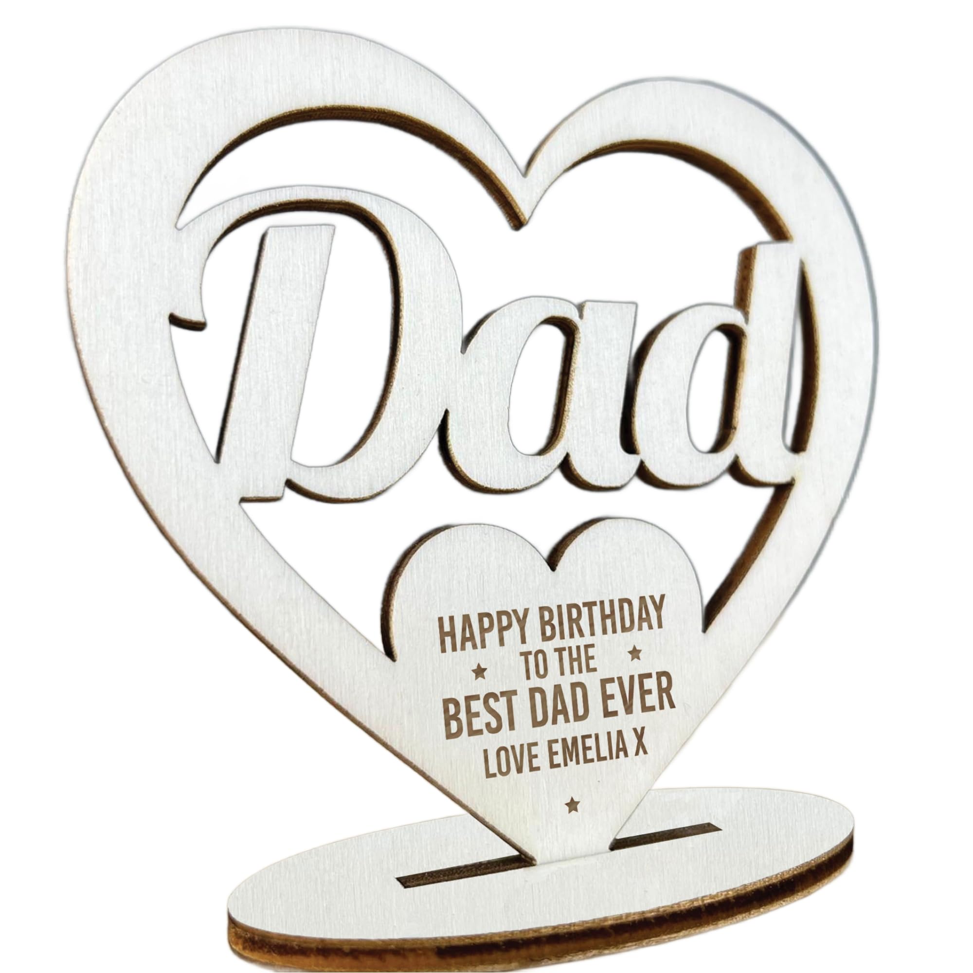 Red Ocean Dad Gifts from Kids Personalised Freestanding Wooden Plaque Birthday Gift from Daughter Son