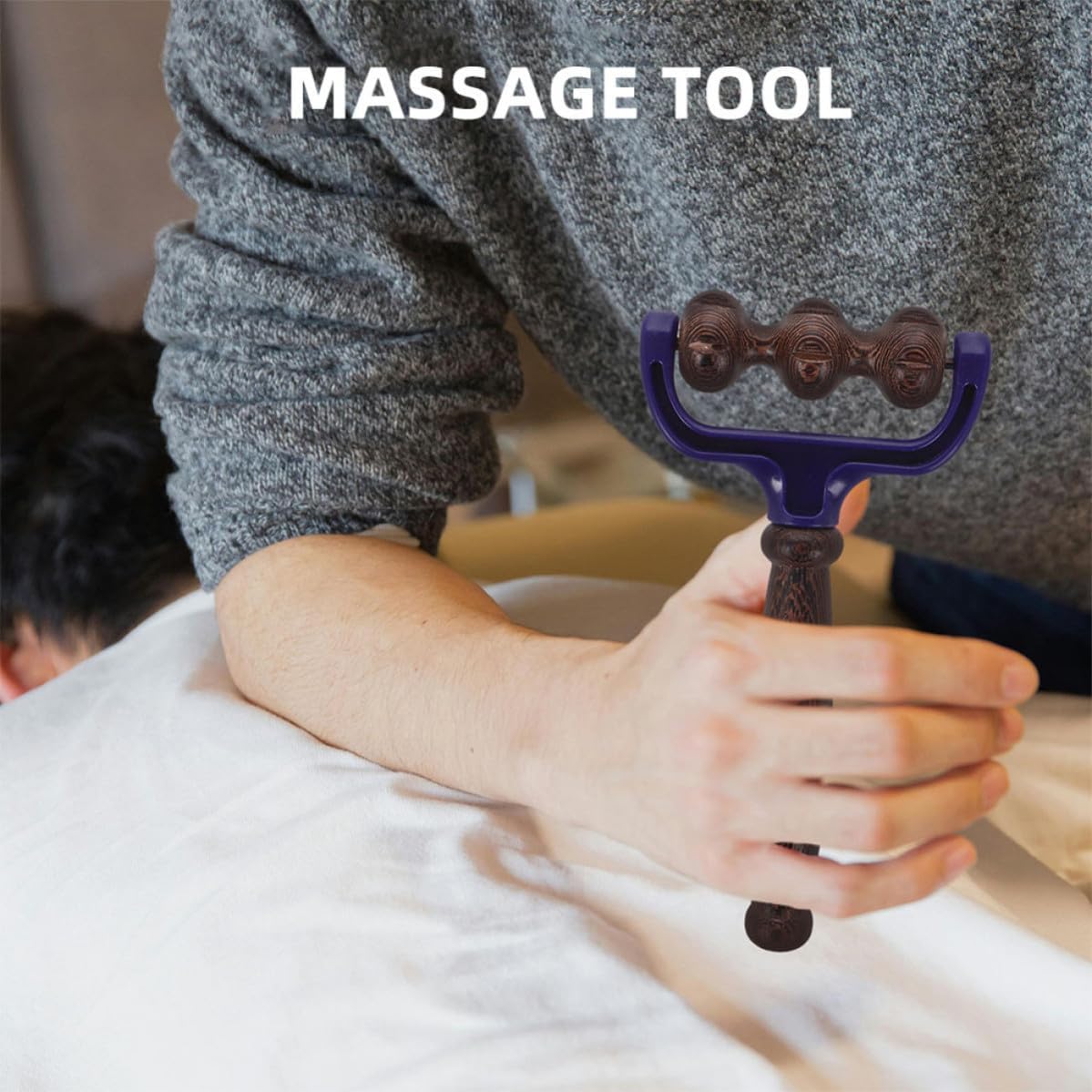 2pcs Wooden Massage Roller Stick for Neck and Shoulders