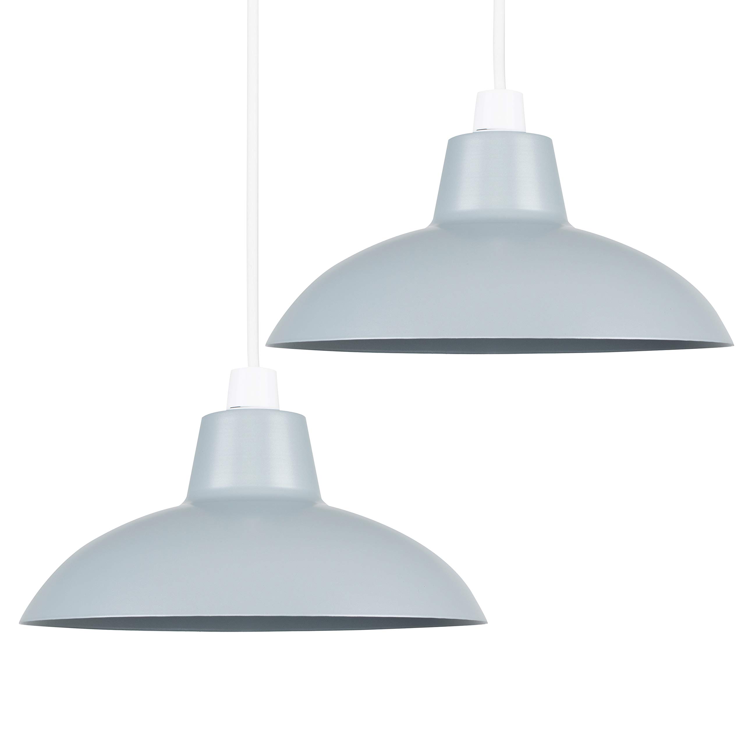 Valuelights Unisex Silver Pair Of Ceiling Pendant Shade