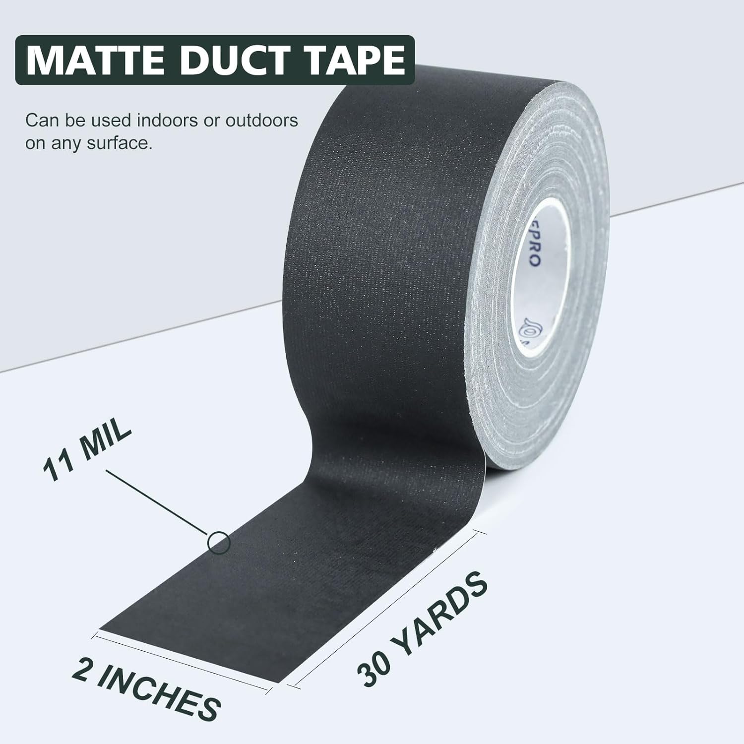 Black Gaffers Tape,6 Roll Bulk Gaff Tape 2" X 30 Yards,Floor Tape for Electrical Cords Cable Tape,Non-Reflective Matte Finish Gaff Tape for Photography, Filming, Stage Use