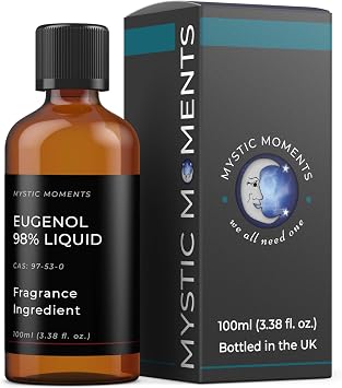 Mystic Moments | Eugenol 98% Liquid 100ml | Sweet Spicy Clove Aroma | Perfumery Ingredient for Warm Woody & Spice Accords