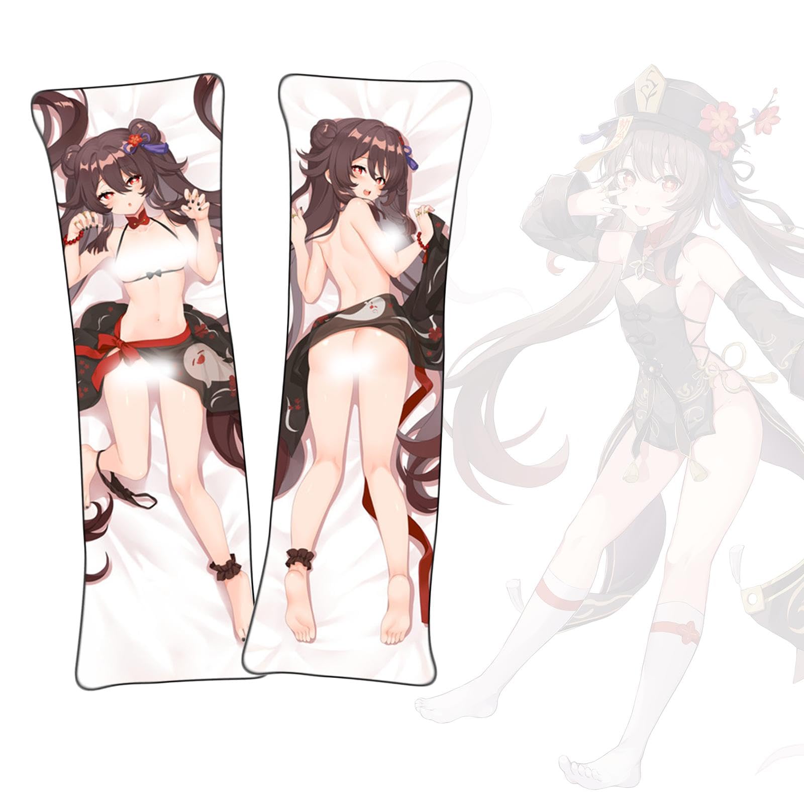 Dakimakura Hu Tao Body Pillowcase Double Sided Printed Uncensored Dakimakura For Otaku