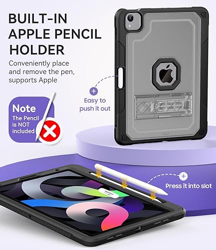 Miniatura 4 de ZoneFoker Funda para iPad Air de 54 generación 20222021 iPad Pro de 11 pulgadas 4321 generación iPad Air 109 con soporte para lápices funda rígida y