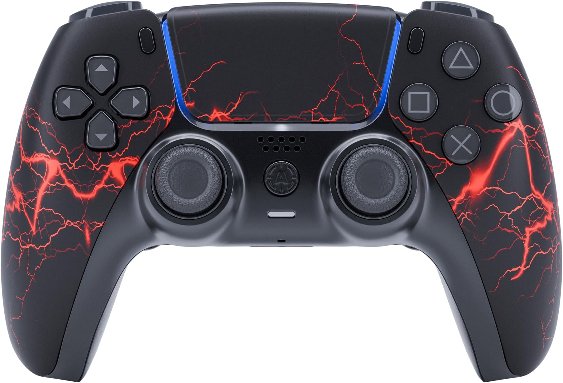 AimControllers Custom PRO Controller compatible with PS 5 Console & PC | Custommade Wireless Gaming Controller with 4 Back Remappable Paddles | Gaming Accessories Electronics (Red Storm)