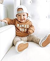 Vista 2 de Conjunto de 2 piezas de ropa para bebé niña y niño, sudadera con letras de mamá y niño, conjunto de 2 piezas