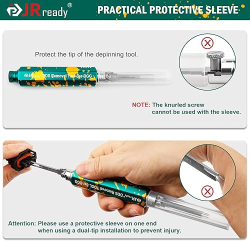 Miniatura 25 de JRready ST5255-05 Kit de herramientas extractoras de pines Herramienta de extracción de terminales con 5 puntas de repuesto para ventilador Molex