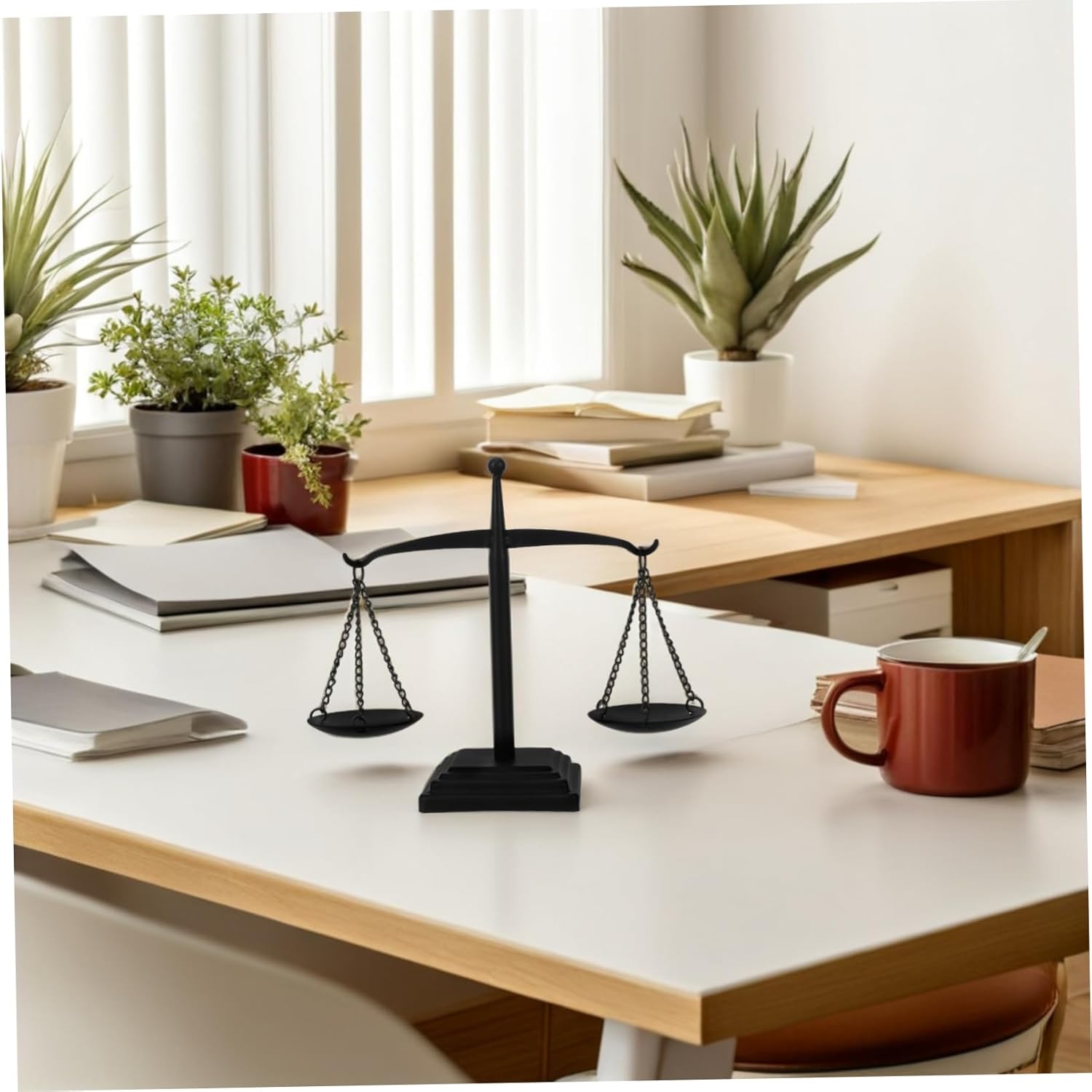 ABOOFAN Metal Scale Centerpiece: Jewelry Holder Farmhouse Style Display Tray Unique Ornament For Coffee Table Fireplace Seasonal Decor