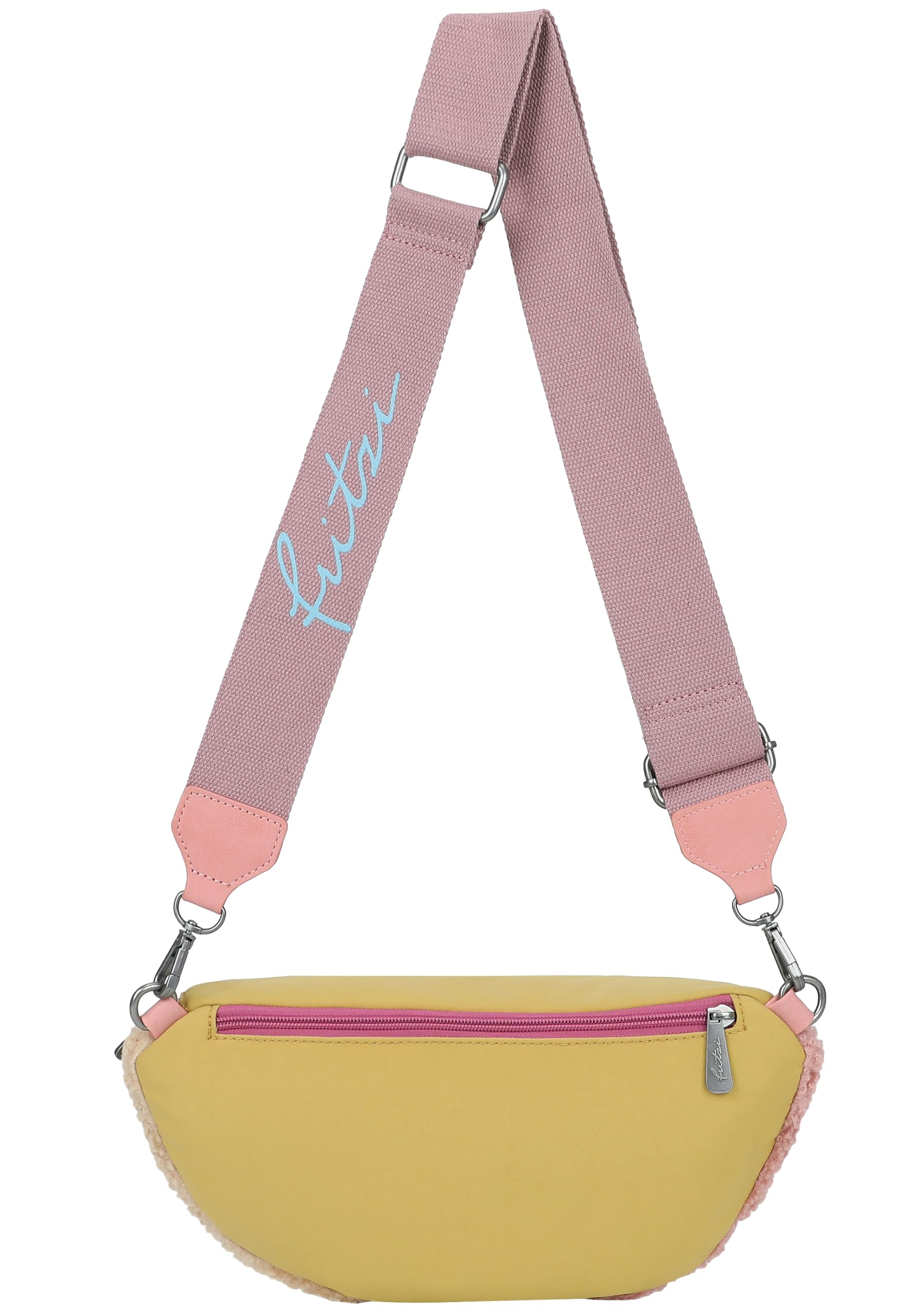 Fritzi Bum Medium Limited Teddy Multi Damen Polyester Bauchtasche Waist Bag Gürteltasche Crossbody Umhängetasche mit Reißverschluss Kunstfell Bunt für Alltag Reisen Freizeit 3 L Mehrfarbig