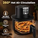 DORTALA 4.7 QT Glass Steam Air Fryer — image 4