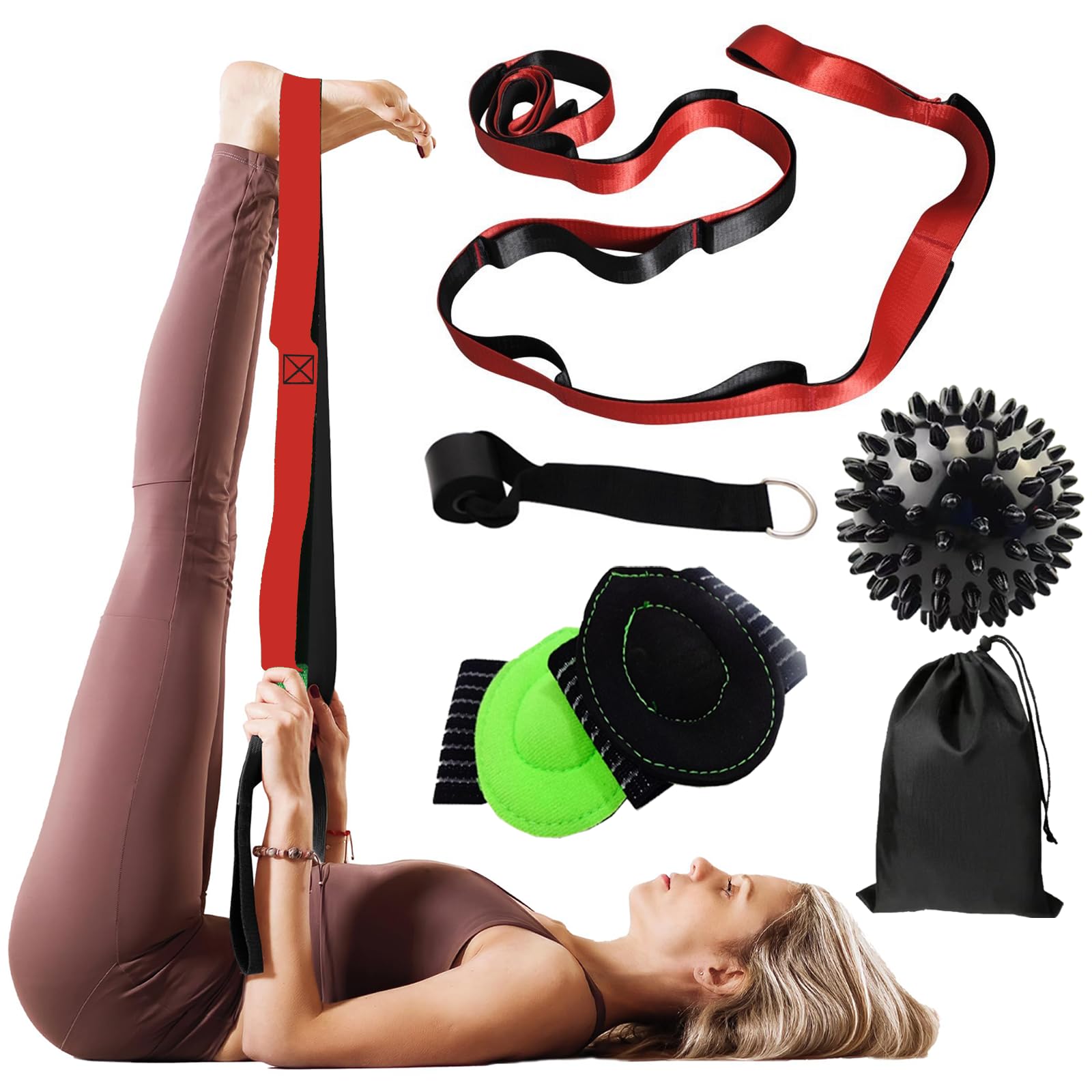 �️JZOONPVA Calf Stretcher Multi Loop Stretch Strap - Physical Therapy Strap for Stretching, Calf Stretch Yoga Belt with  — fashion deal