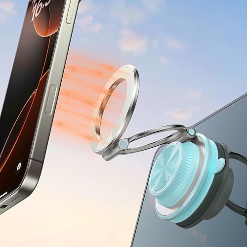 Miniatura 12 de BOCLOUD Soporte de Teléfono con Ventosa Mejorado de Aleación de Zinc 360° Soporte de Teléfono Magnético al Vacío Portateléfonos para Coche