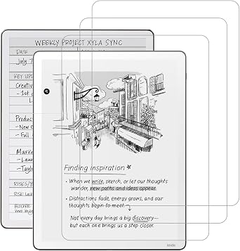 RSAquar 3 Pack Paper-Feel Screen Protector for 2025 Kindle Scribe 11" Matte Anti-Glare PET Film, Scratch-Resistant, Bubble-Free, Case-Friendly Writing Surface
