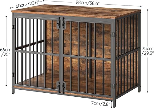 HOOBRO 38.6" Dog Crate Furniture — lifestyle photo