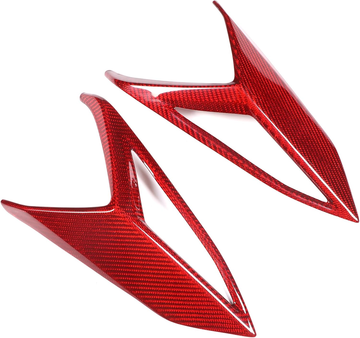 for Corvette C8 Tail Light Lamp Cover Guard Trim Accessories Genuine Carbon Fiber Tailight Brake Signal Frame Bezel for Corvette C8 Z51 Z06 ZR1 HTC Coupe Stingray 2020-2024 2025 (Red)